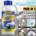 SANITIZO POWERFUL DRAIN & SINK CLEANER POWDER (PACK OF 4)