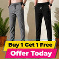 Premium Men's Stretchable Lycra Track Pants Combo (Black & Grey)